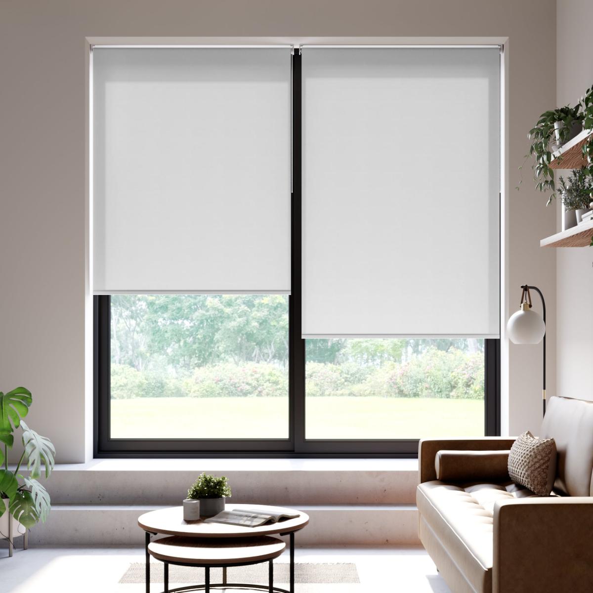 Perspective Daylight Made to Measure Flame Retardant Roller Blind Perspective Arctic White – image 1