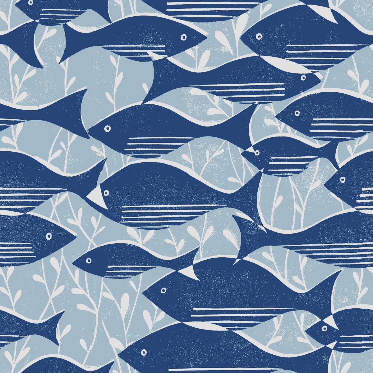 Elements Moisture Resistant Fraser Blackout Made to Measure Roller Blind Elements Fraser Fish – image 2