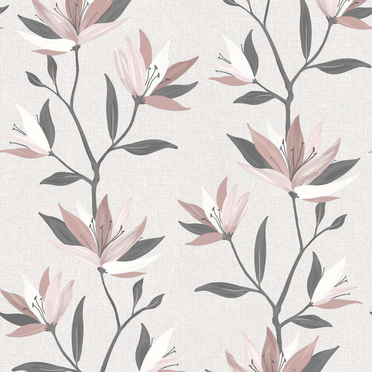 Lily Flame Retardant Daylight Made to Measure Roller Blind Lily Spring Blossom – image 2