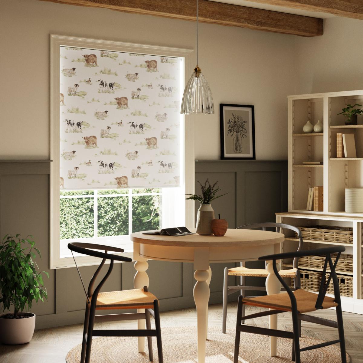 Highland Cow Natural Daylight Roller Blind Brown – image 2