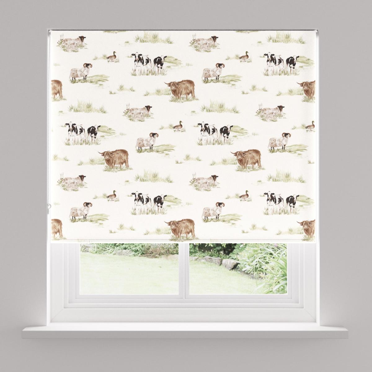 Highland Cow Natural Daylight Roller Blind Brown – image 4