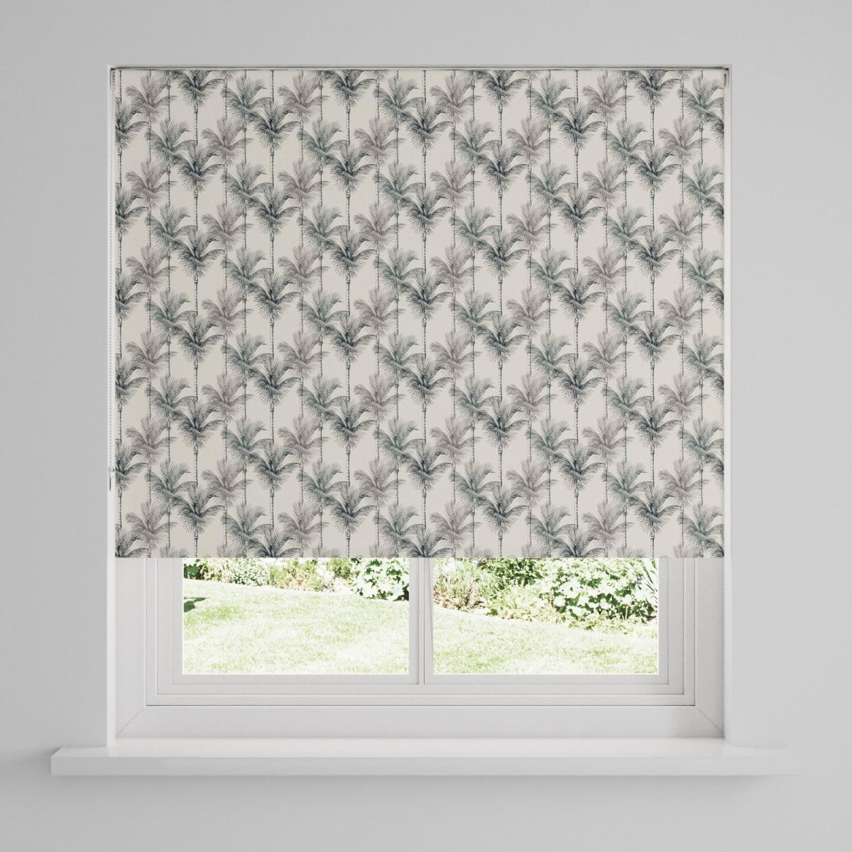 Palm Blackout Roller Blind Charcoal – image 3