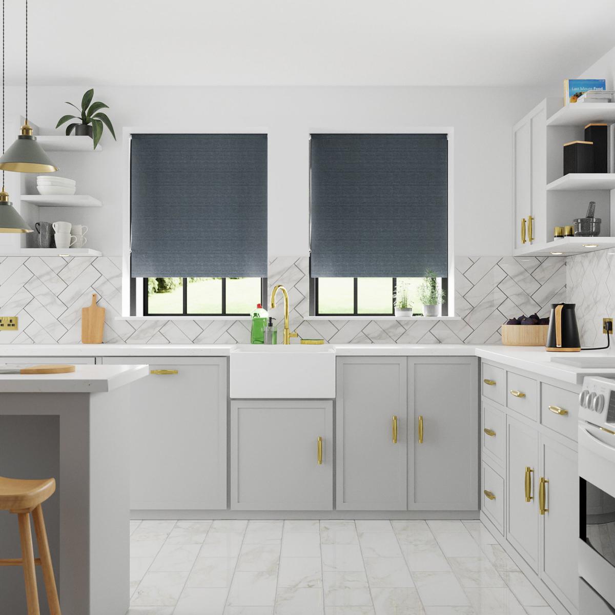 Montreal Folkston Blue Blackout Roller Blind Blue – image 4