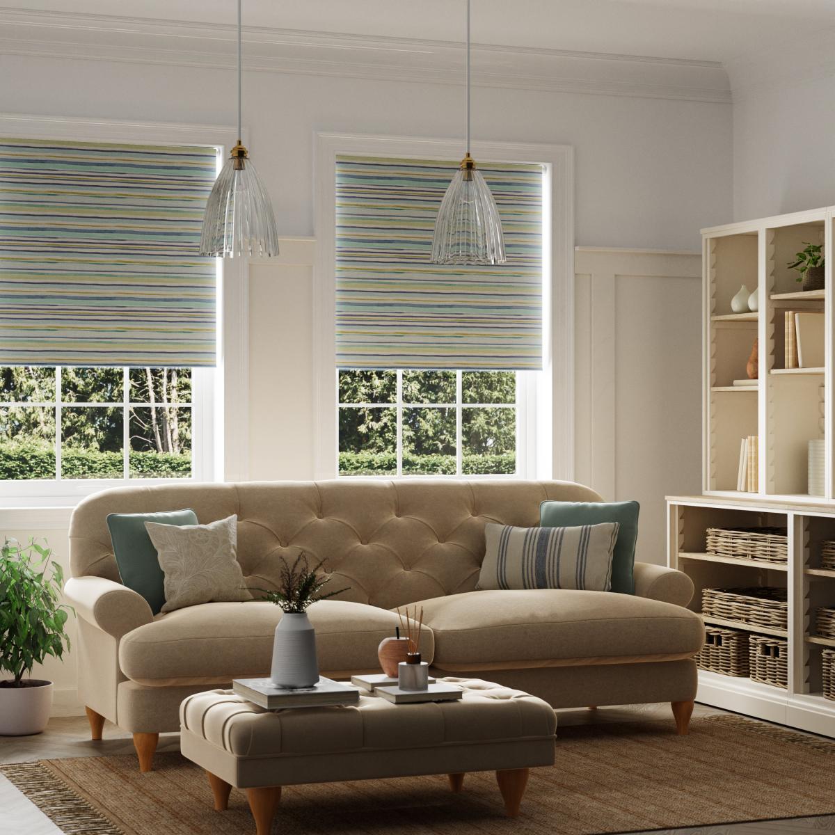 Watercolour Stripe Multi Roller Blind MultiColoured – image 2