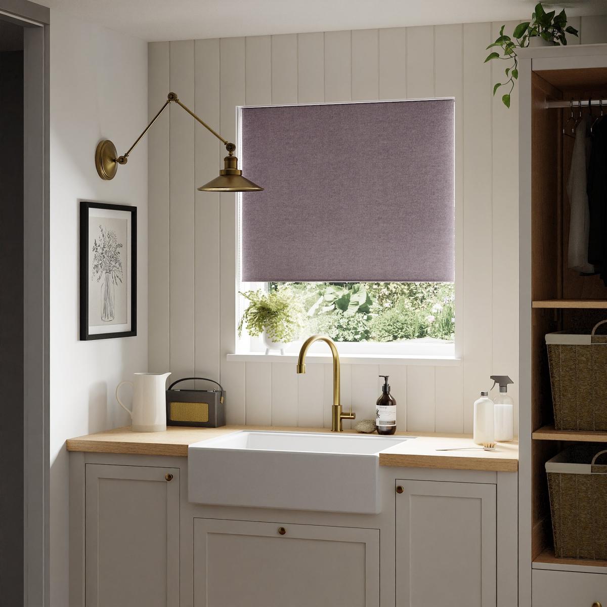 Luna Thistle Blackout Roller Blind Purple – image 1