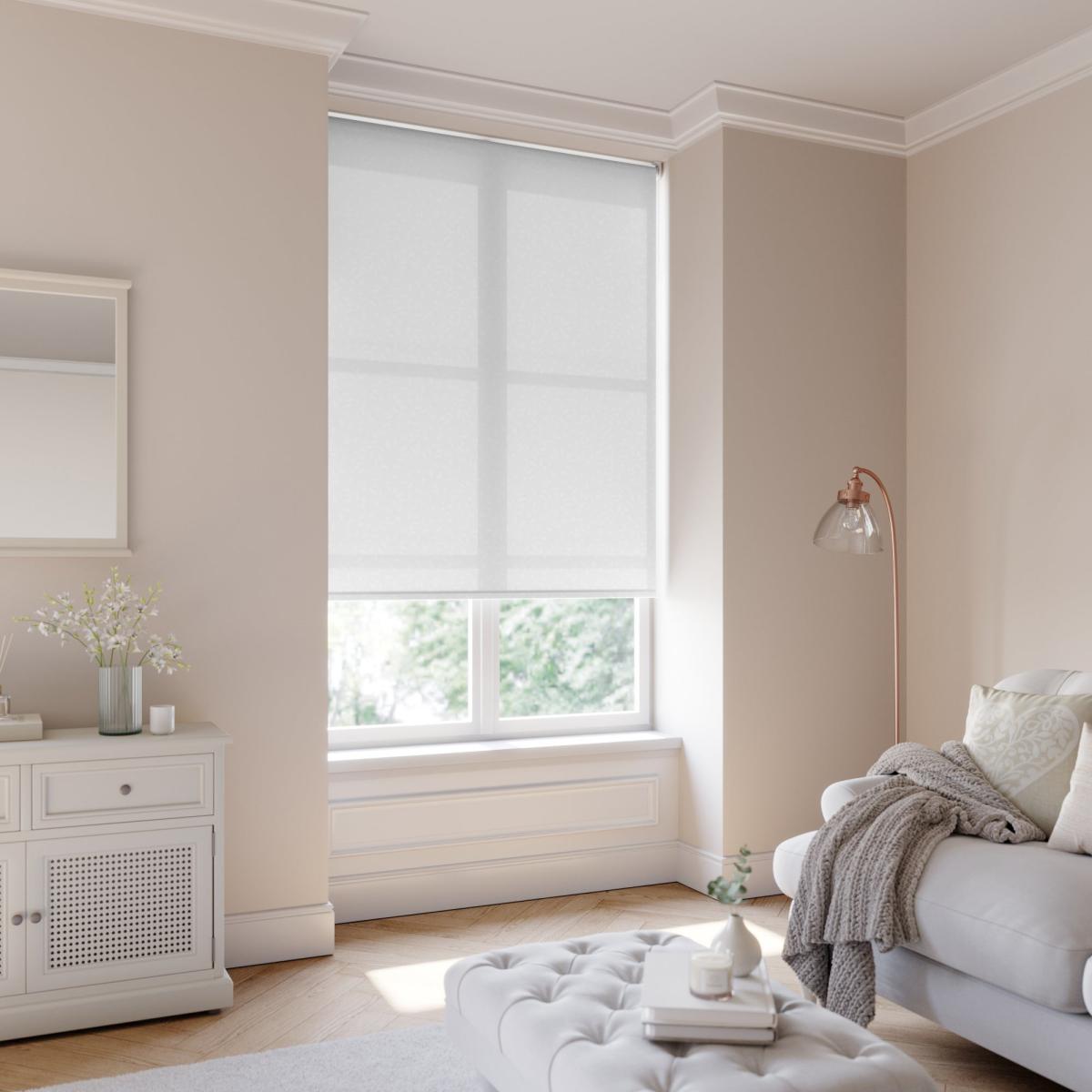 Chatsworth Sheer Made to Measure Roller Blind Chatsworth White Sheer – image 3
