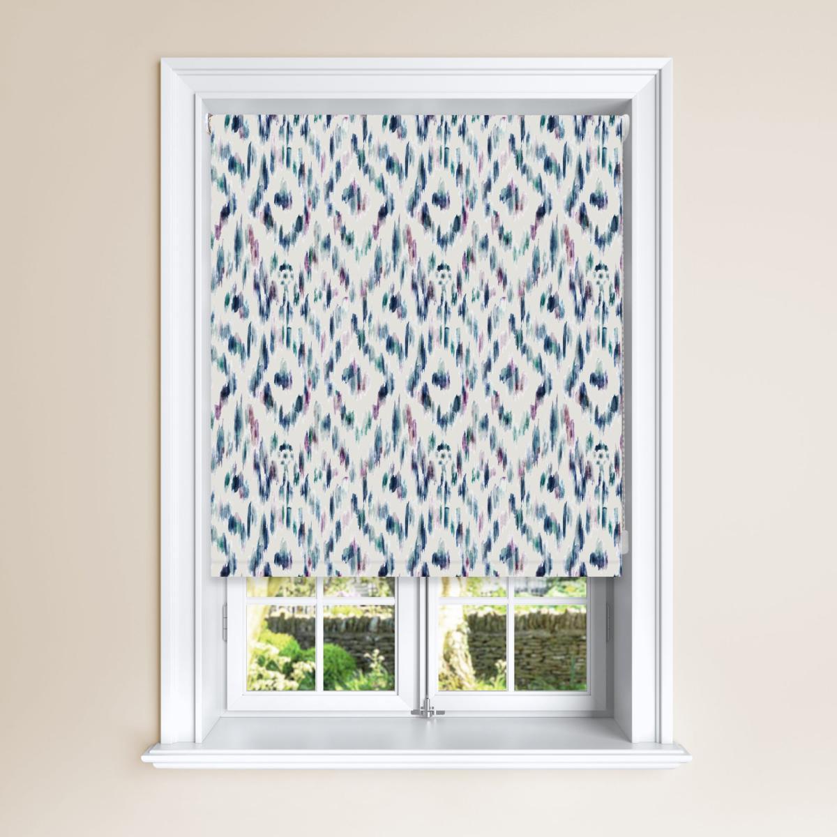 Charvak Ocean Blackout Roller Blind Purple, Blue and White – image 2