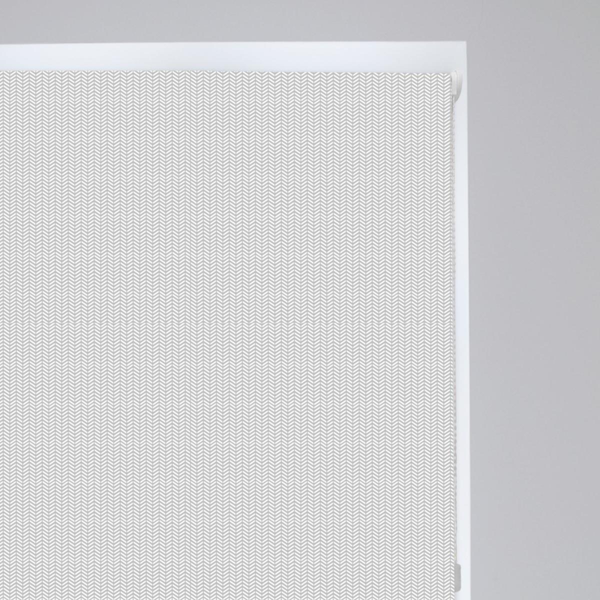 Chevron Grey Blackout Roller Blind Grey and White – image 4
