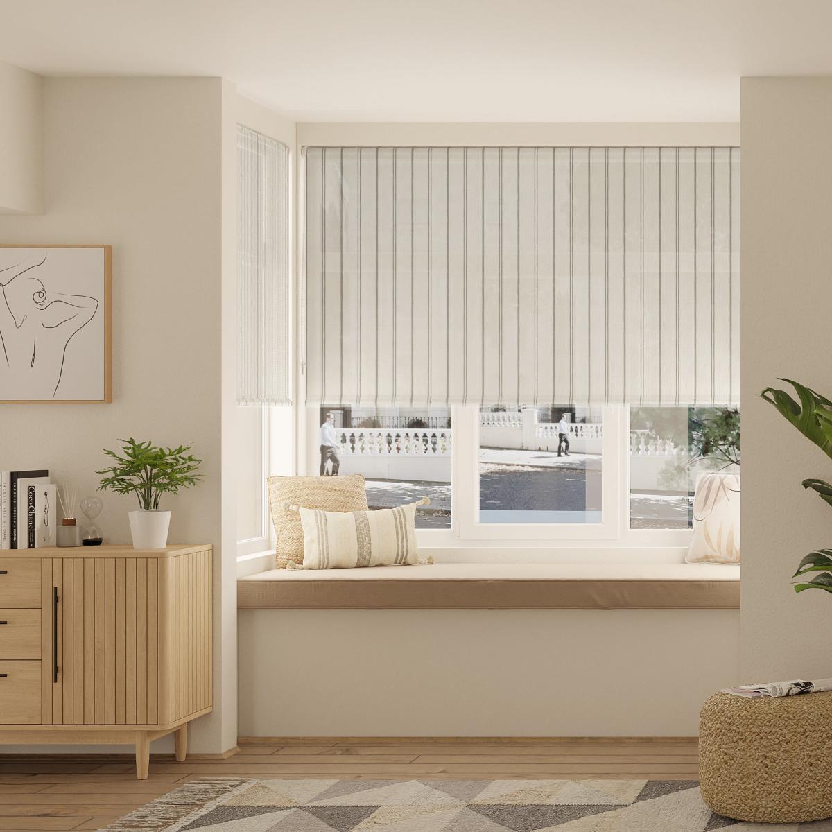 Lana Stripe Mono Roller Blind Linear Stripe Mono – image 2
