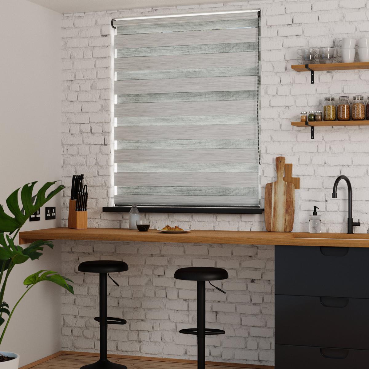 Stria Day and Night Grey Roller Blind Grey – image 2