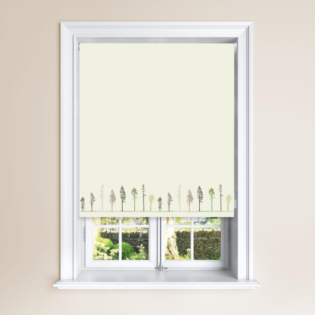 Tree Green Blackout Roller Blind Green, Grey and White – image 2