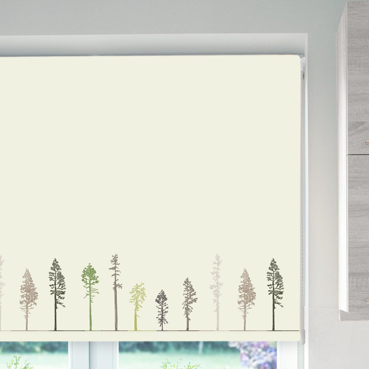 Tree Green Blackout Roller Blind Green, Grey and White – image 3