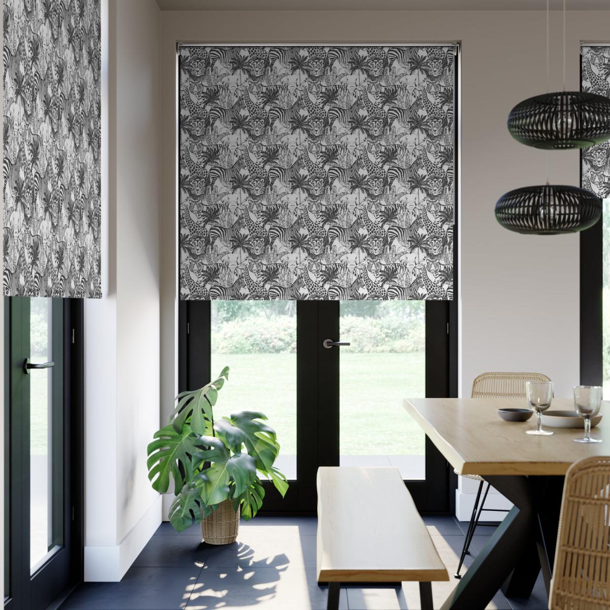 Wild Thing Blackout Made to Measure Flame Retardant Roller Blind Wild Thing Monochrome – image 1