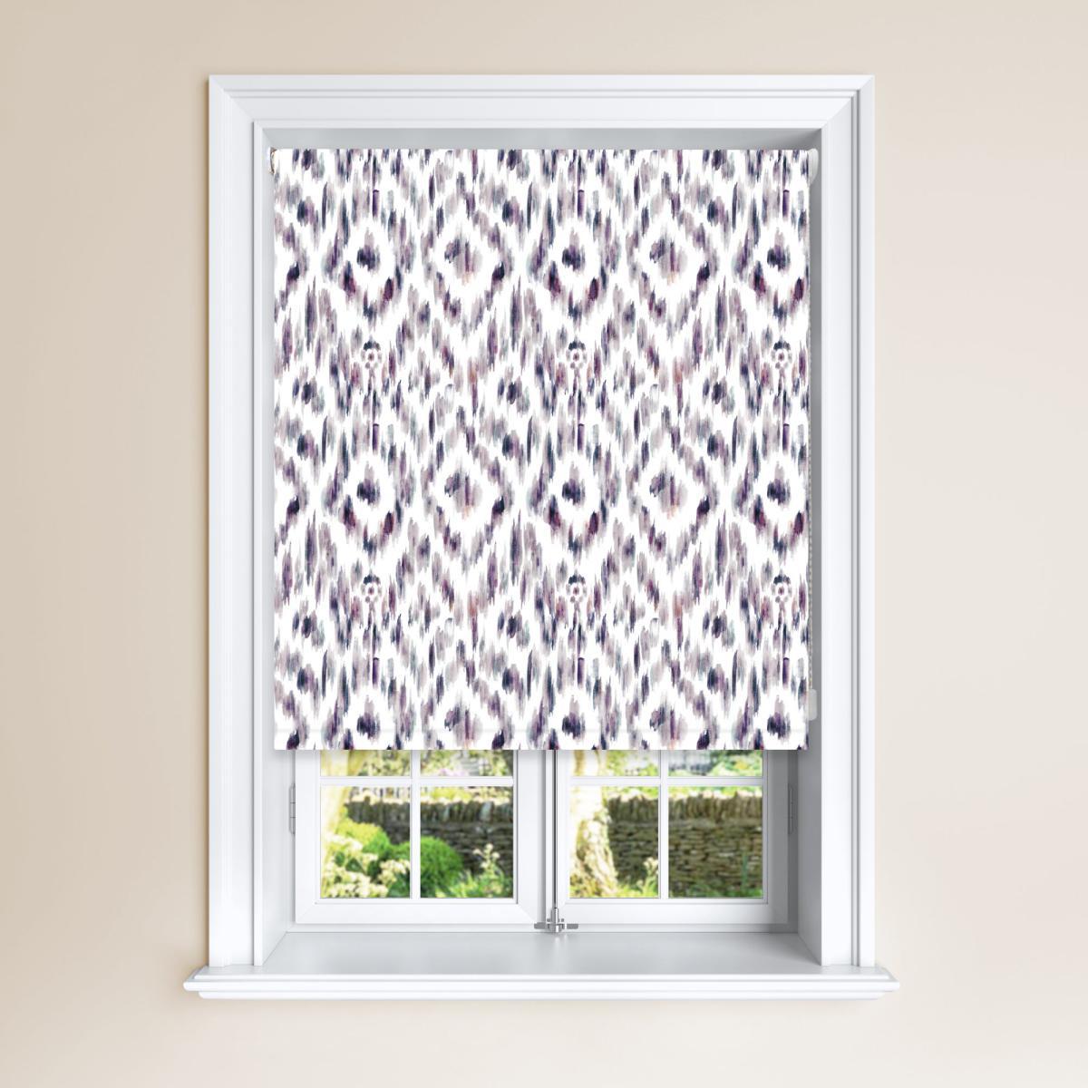 Charvak Aubergine Blackout Roller Blind Red, White and Blue – image 2