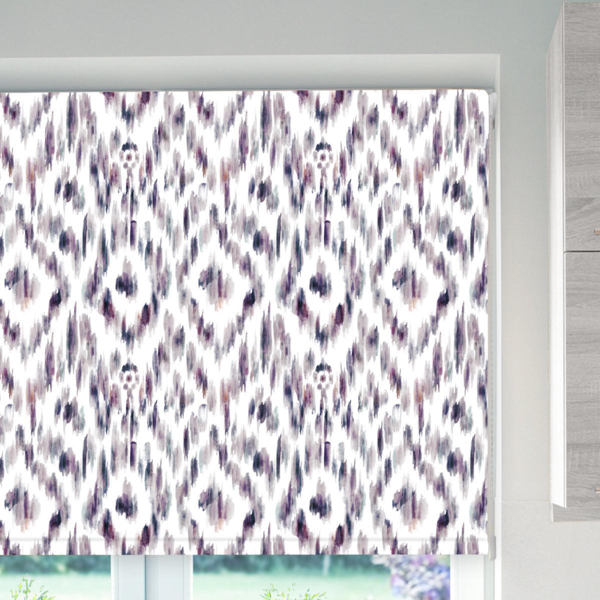 Charvak Aubergine Blackout Roller Blind Red, White and Blue – image 4