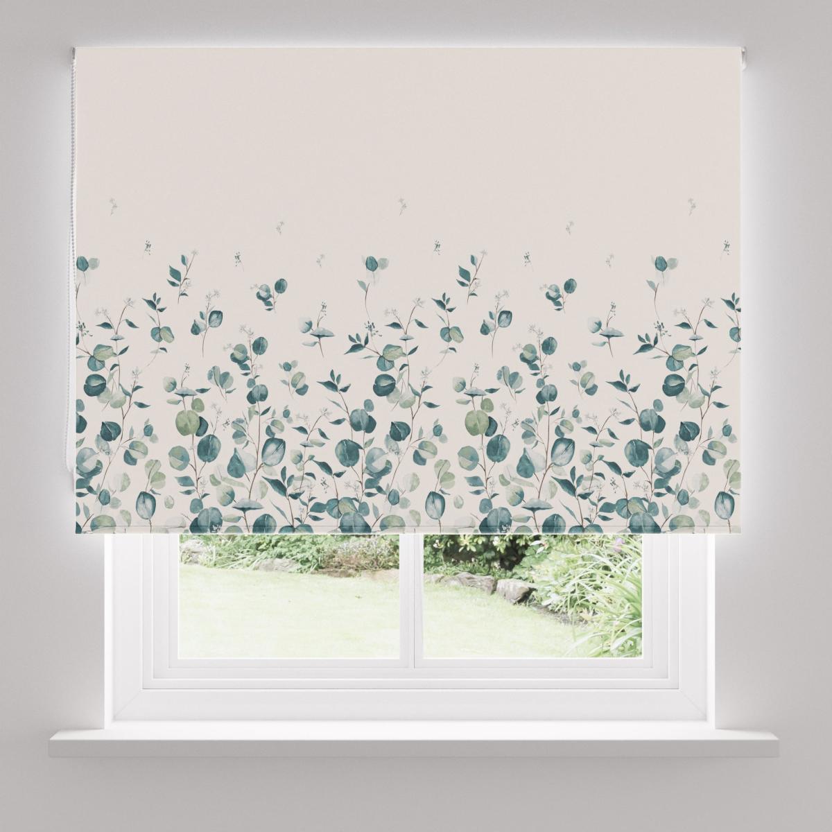 Eucalyptus Green Blackout Roller Blind Green/White – image 5