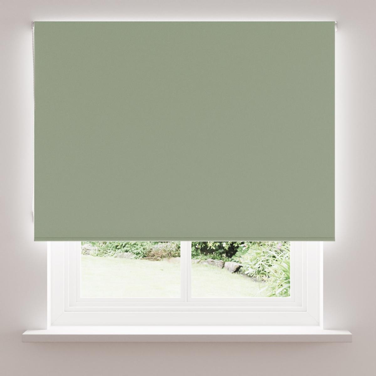 Lilypad Blackout Easy-Stick Roller Blind Green – image 3