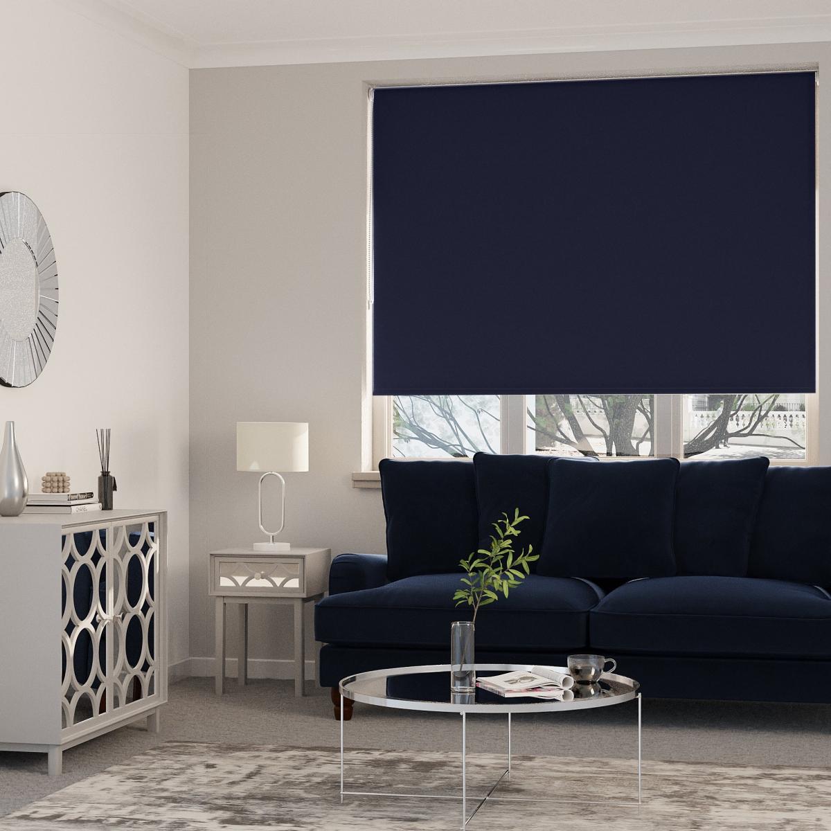Easy Stick Navy Blackout Roller Blind Navy (Blue) – image 1