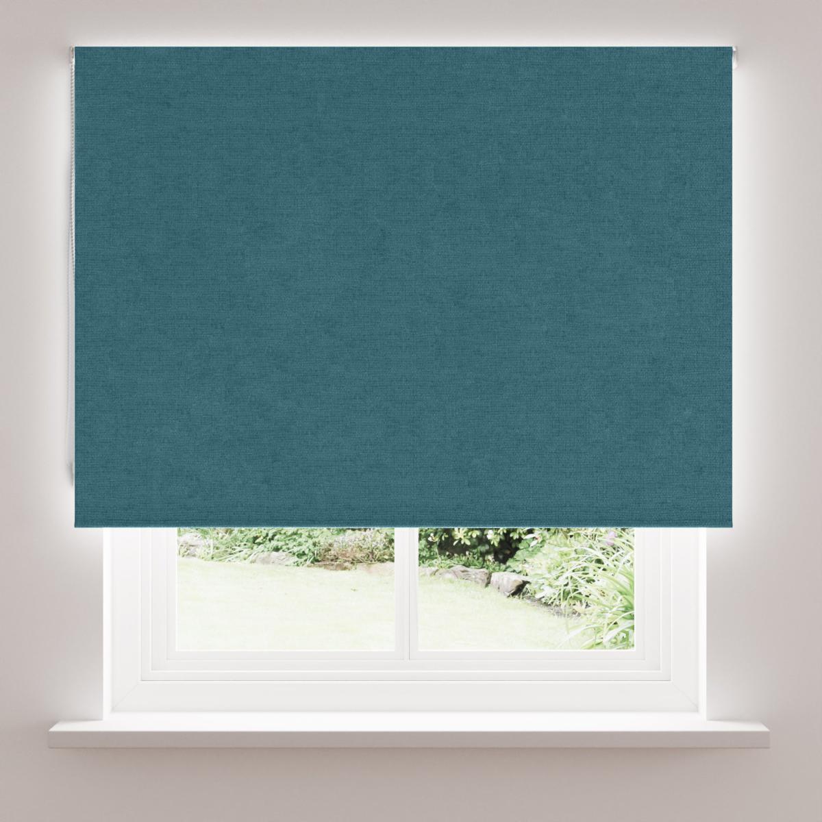 Luna Teal Blackout Roller Blind Teal (Blue) – image 3