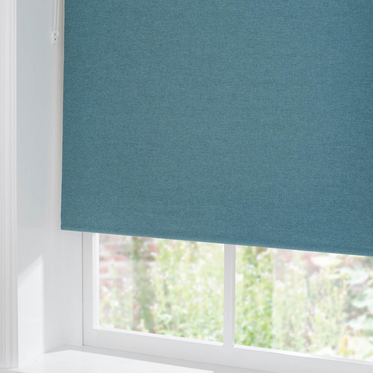 Luna Teal Blackout Roller Blind Teal (Blue) – image 6