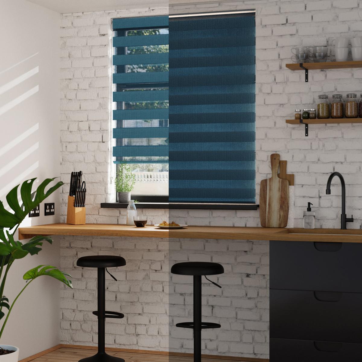 Day and Night Teal Daylight Roller Blind Teal (Blue) – image 3