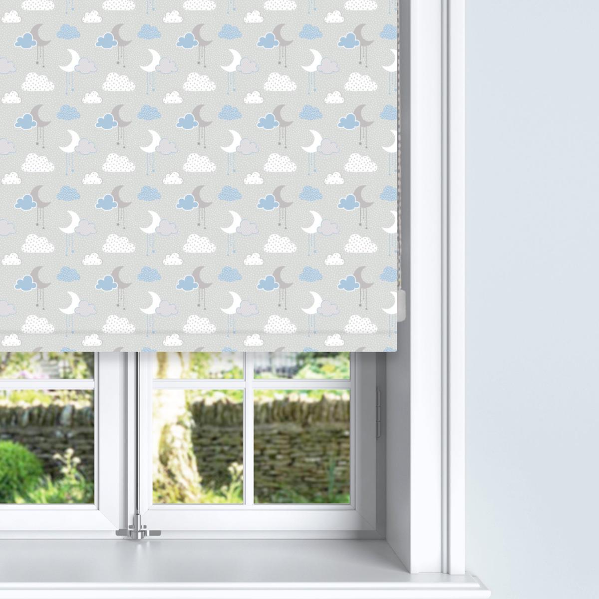 Blue Cloudscape Blackout Roller Blind Blue, Grey and White – image 2