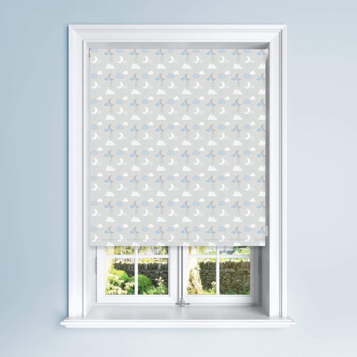 Blue Cloudscape Blackout Roller Blind Blue, Grey and White – image 1