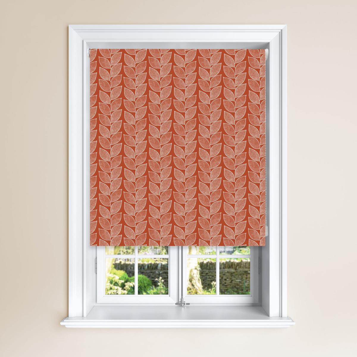 Beanstalk Papaya Blackout Roller Blind Red and White – image 2