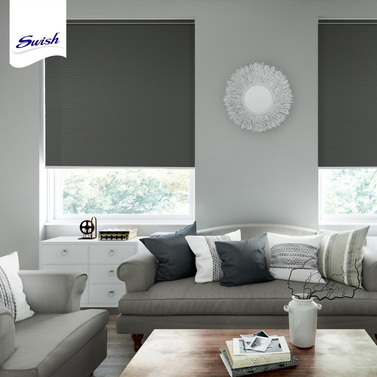 Swish Storm Cloud Cordless Insulating Pleated Blind Grey – image 2