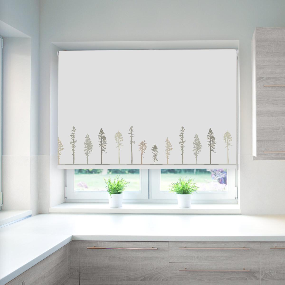 Tree Natural Blackout Roller Blind Grey and Brown – image 1