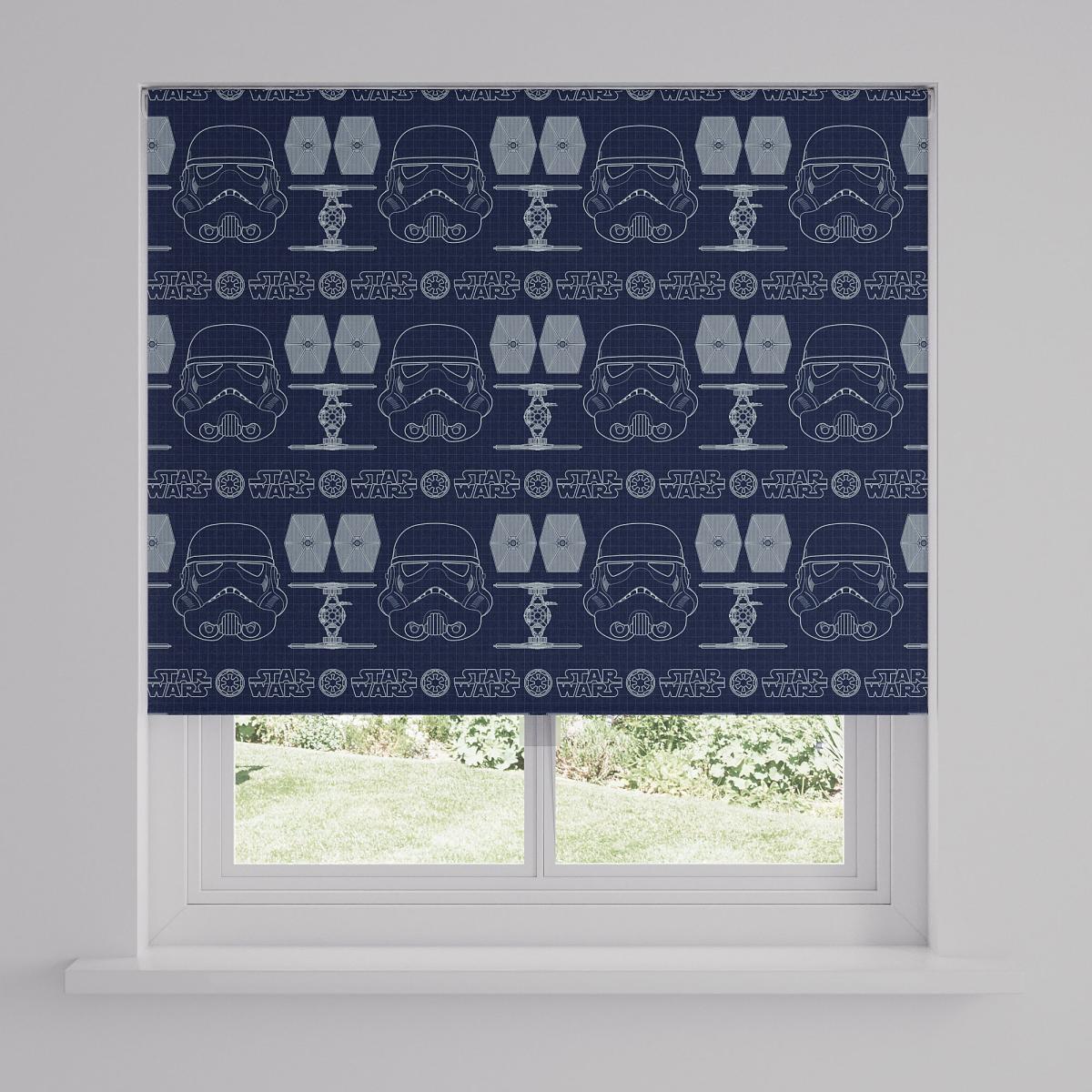 Star Wars Navy Cordless Roller Blind Navy – image 2