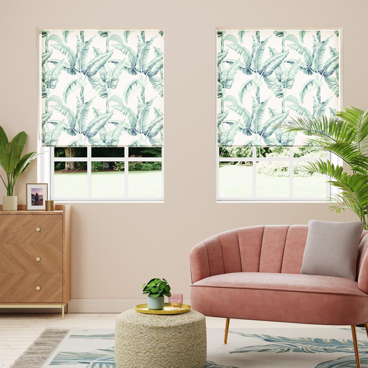 Tropical Palm Natural Daylight Roller Blind Natural – image 1
