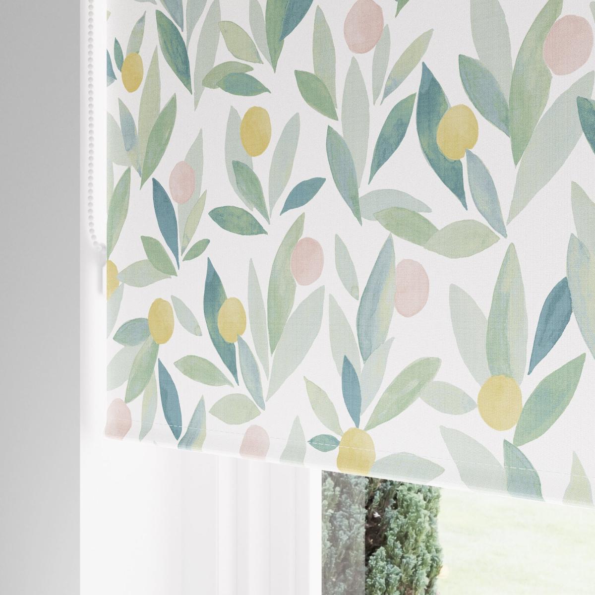 Erwin Fruits Floral Blackout Roller Blind Green – image 4