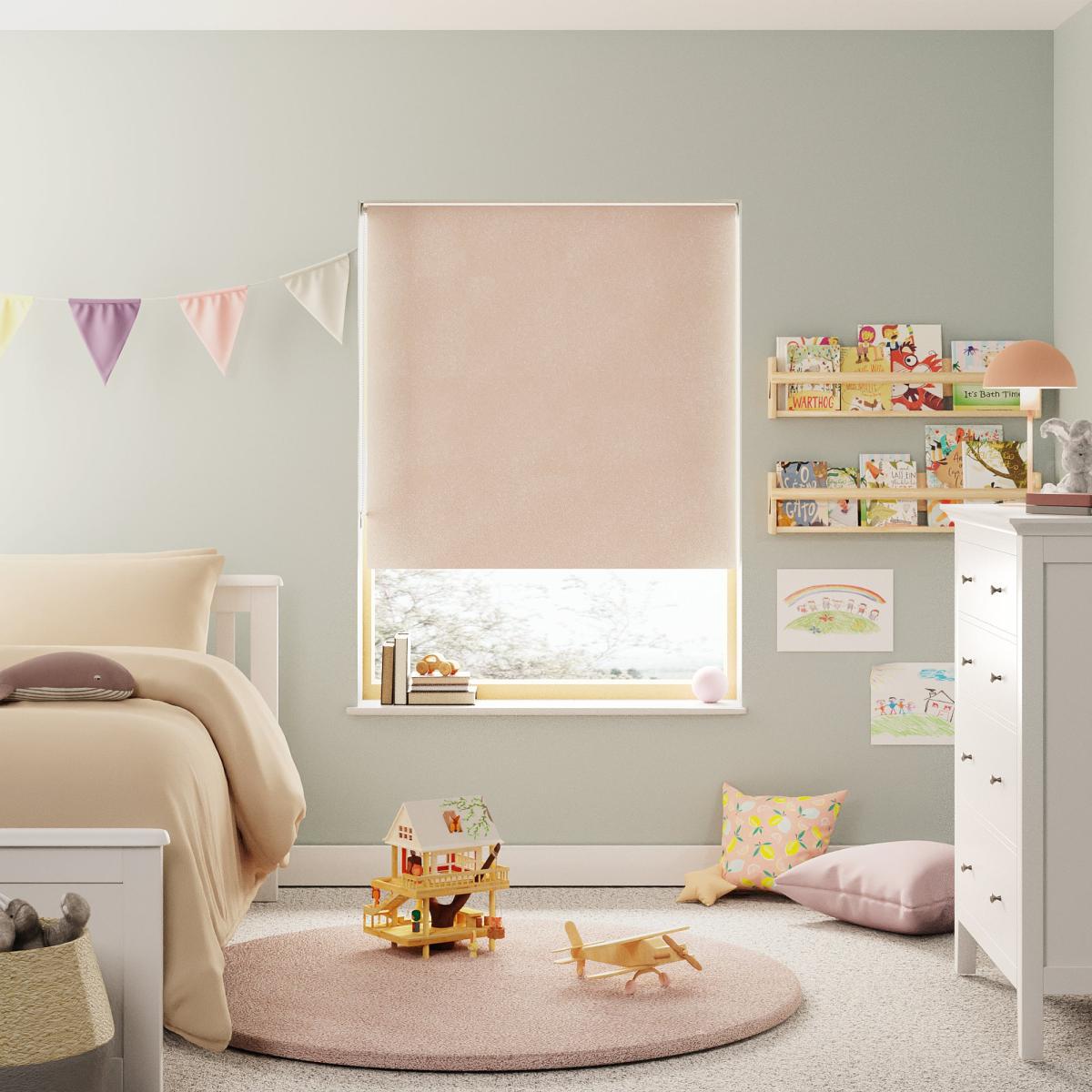 Sparkle Pink Blackout Twist Safe Roller Blind Pink – image 1