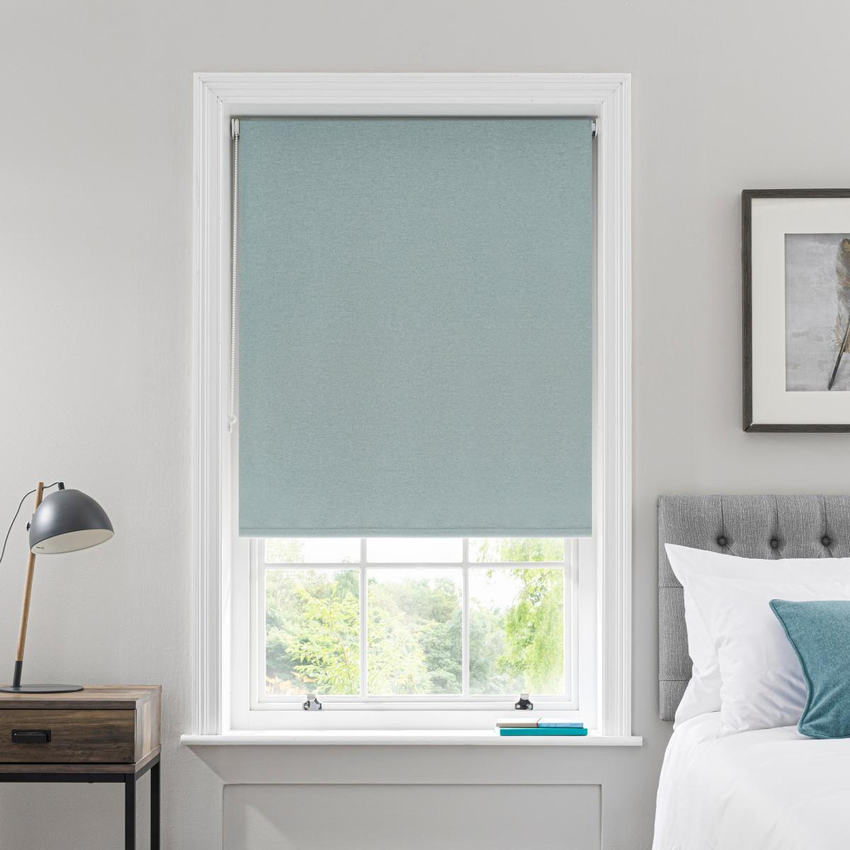 Luna Seafoam Blackout Roller Blind Blue – image 1