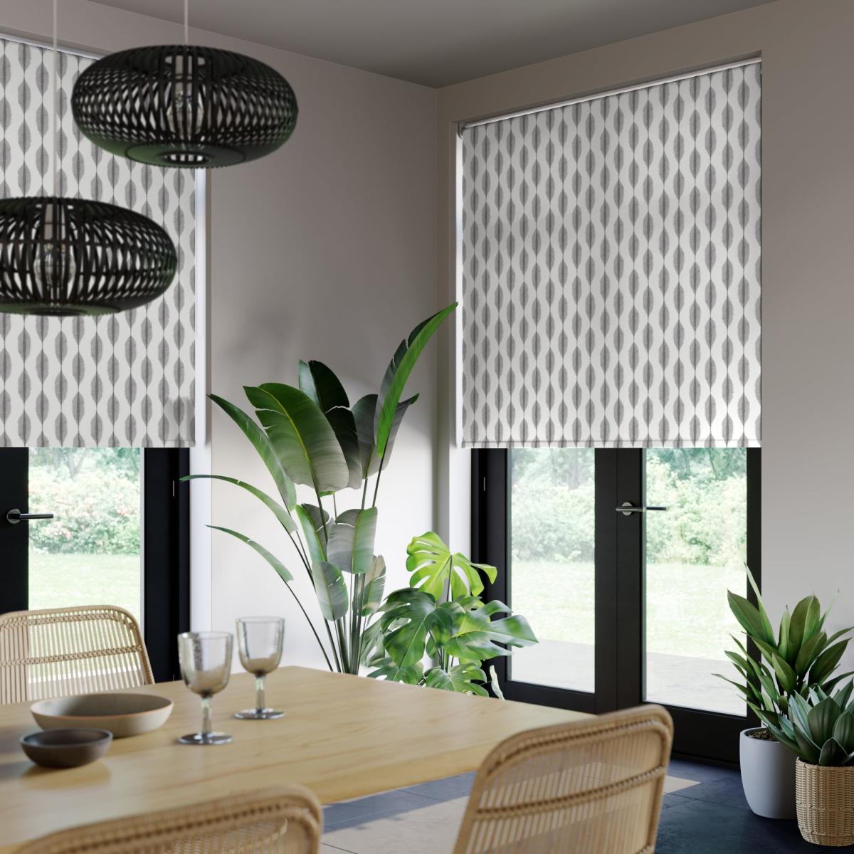 Ikat Daylight Made to Measure Roller Blind Ikat Graphite – image 3