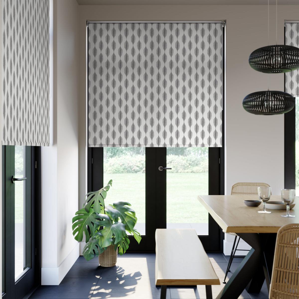 Ikat Daylight Made to Measure Roller Blind Ikat Graphite – image 1