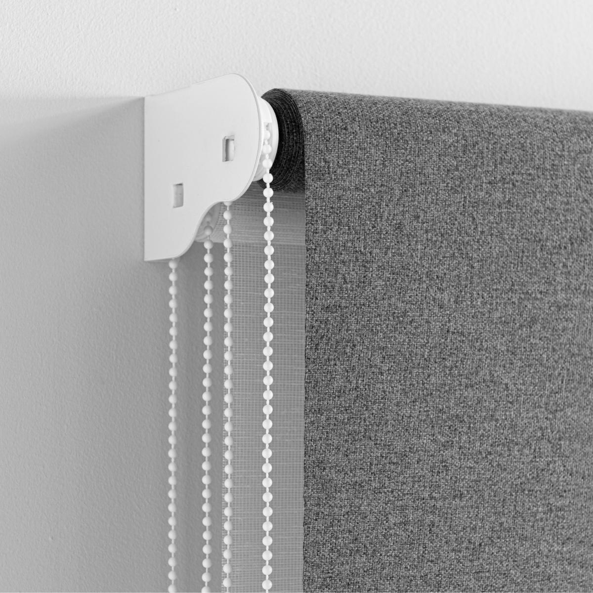 Luna Grey Black Out and Pollen Reducing Sheer 2in1 Roller Blind Grey – image 5
