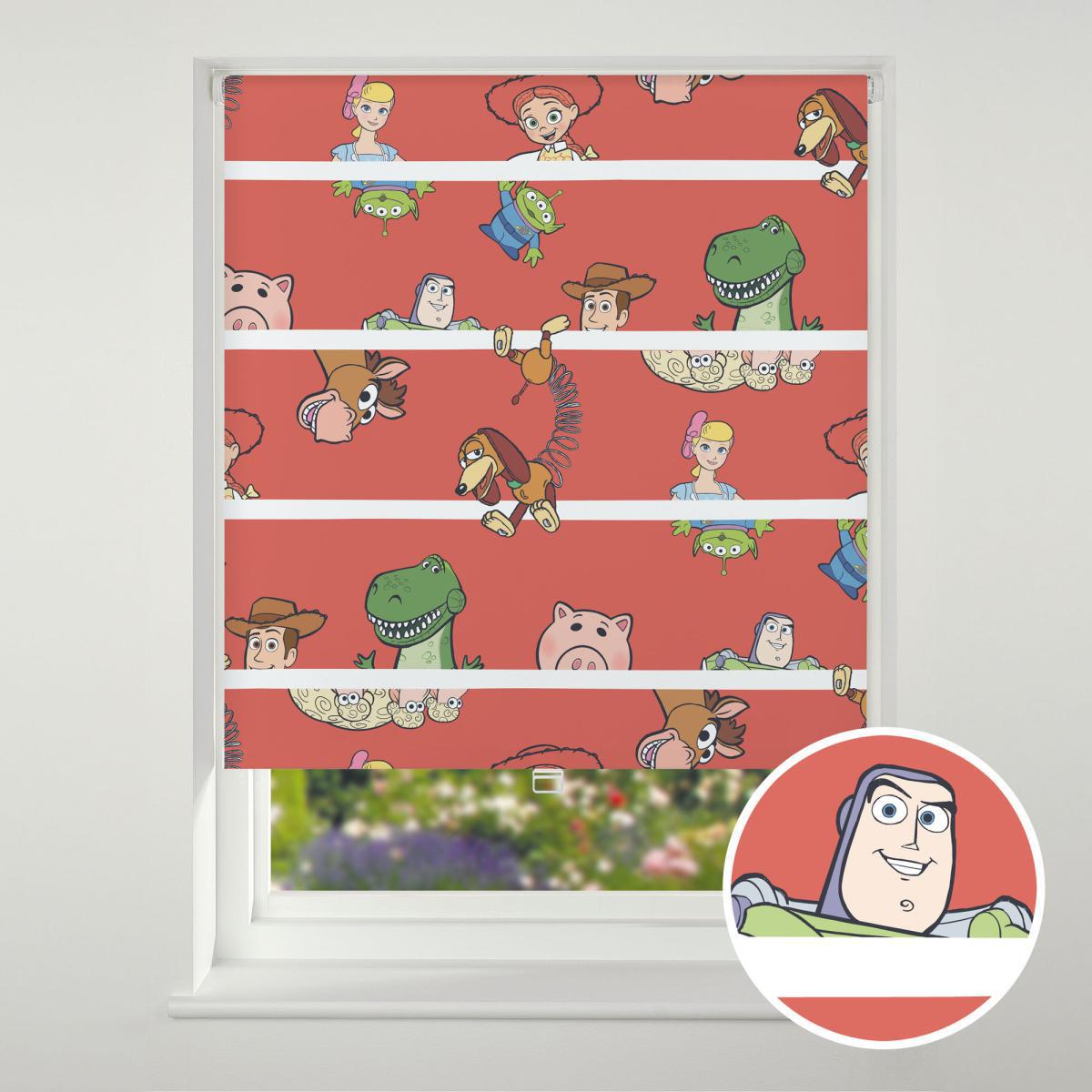 Disney Toy Story Blackout Roller Blind Red, Blue and Green – image 1