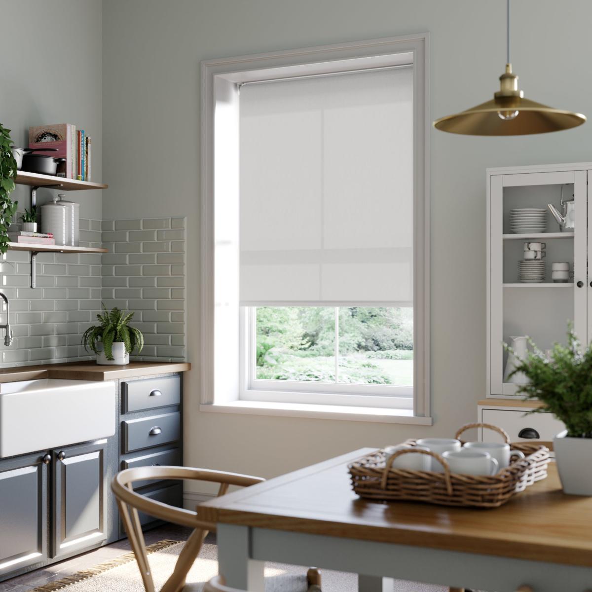 Tulip Jacquard Sheer Made to Measure Roller Blind Tulip Jacquard White – image 3