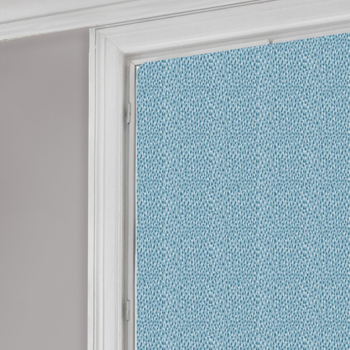 Speckle Teal Blackout Roller Blind Blue and White – image 3