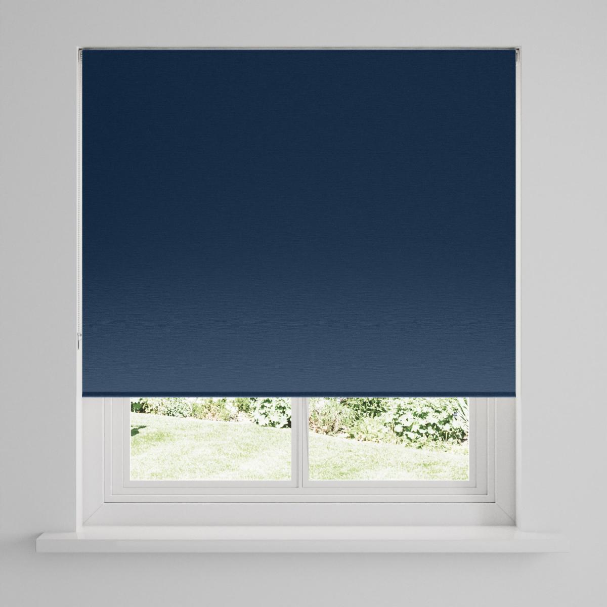 Satin Navy Blackout Roller Blind Navy – image 3