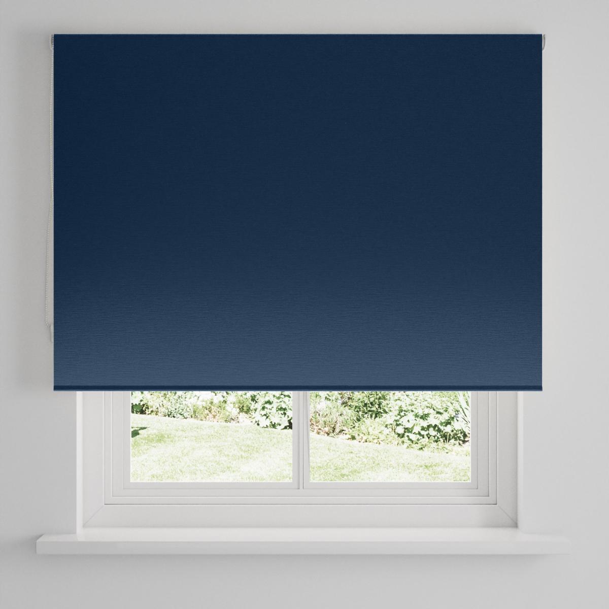 Satin Navy Blackout Roller Blind Navy – image 4