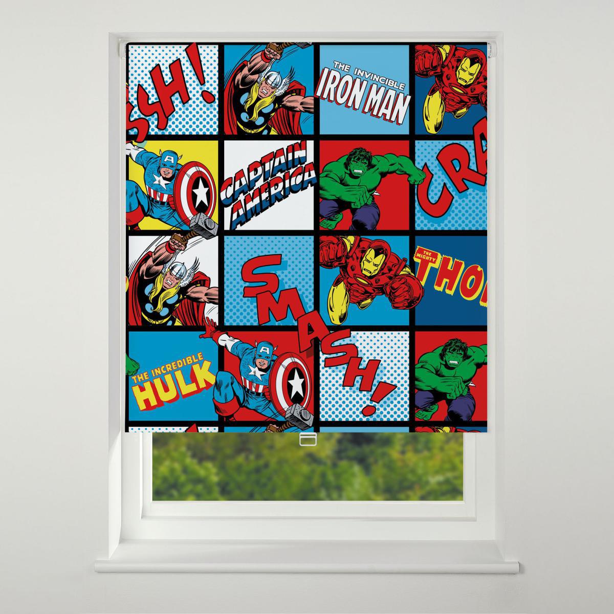 Disney Marvel Comics Blackout Roller Blind Blue, Green and Red – image 2