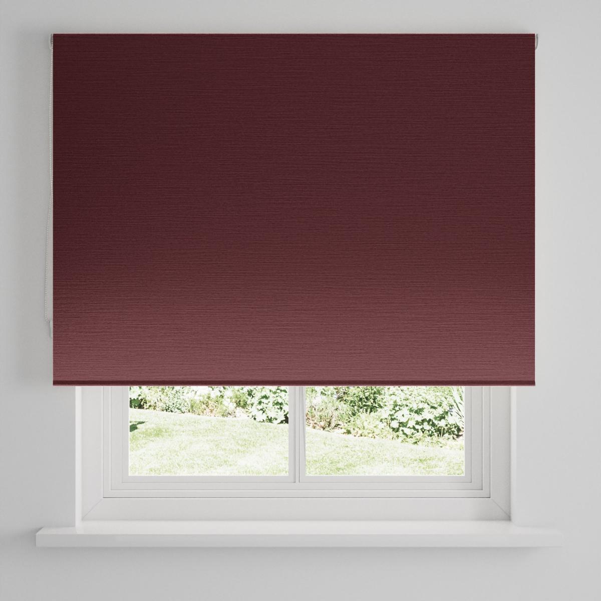 Satin Merlot Blackout Roller Blind Dark Red – image 4