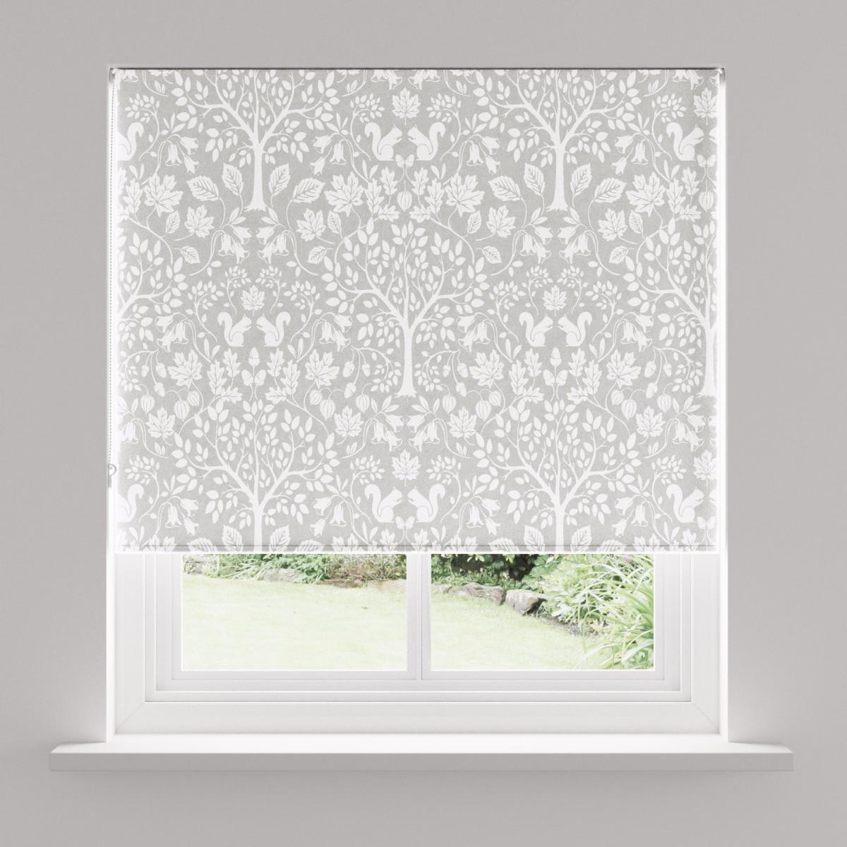 Woodland Grey Blackout Roller Blind Grey – image 4