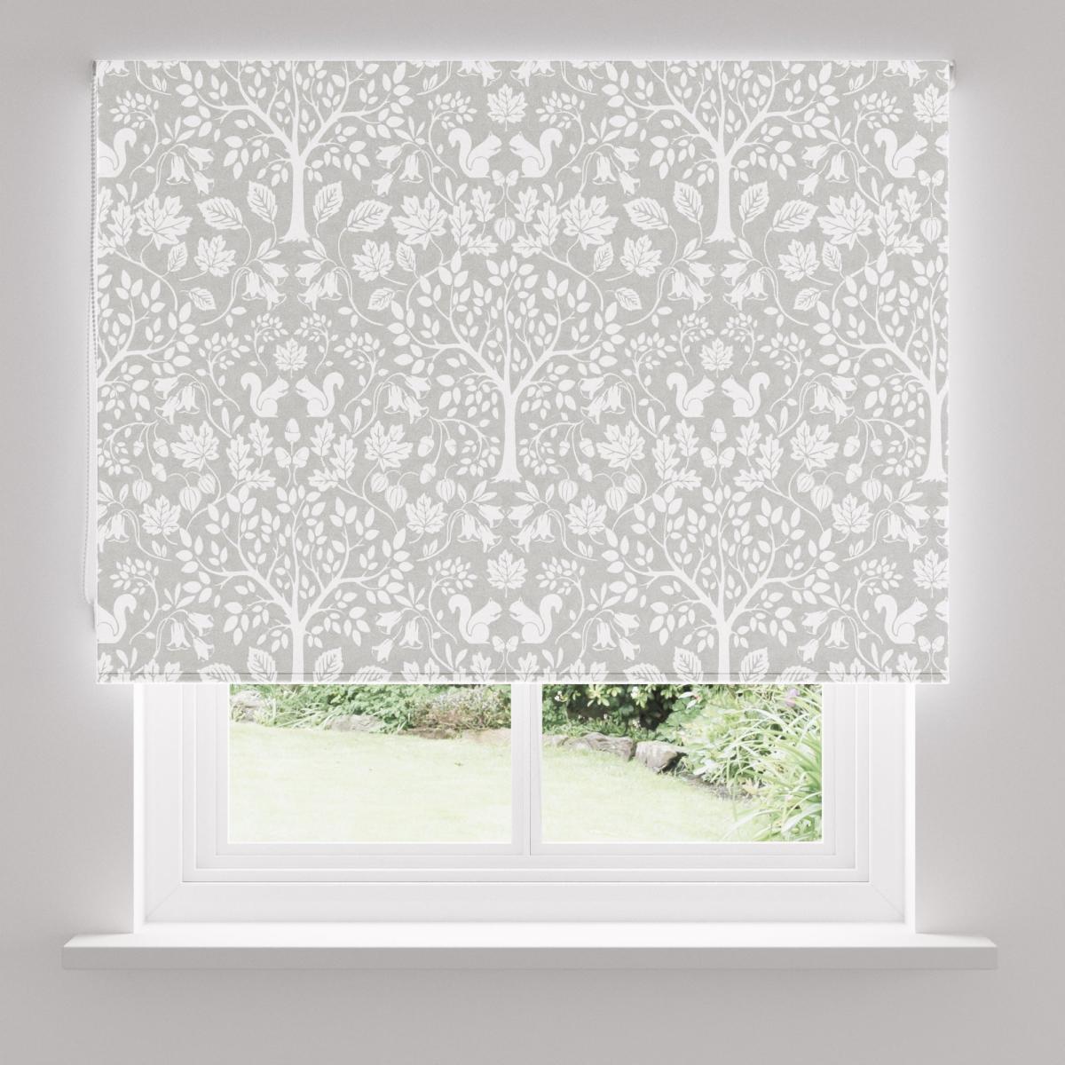 Woodland Grey Blackout Roller Blind Grey – image 5