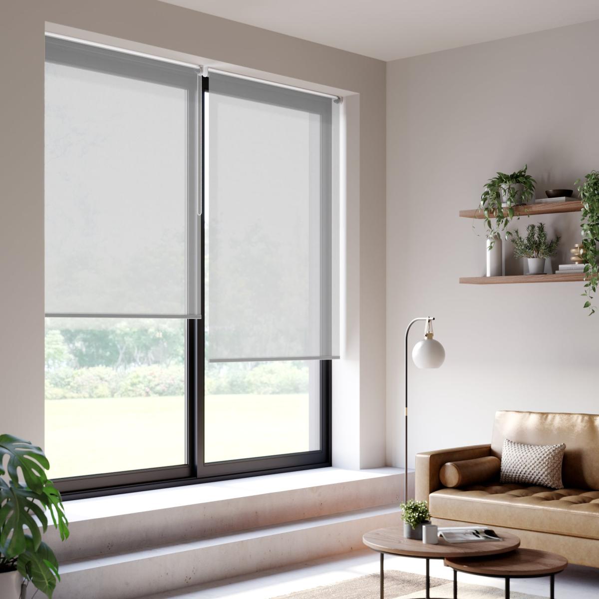 Voile Flame Retardant Sheer Made to Measure Roller Blind Voile White – image 3