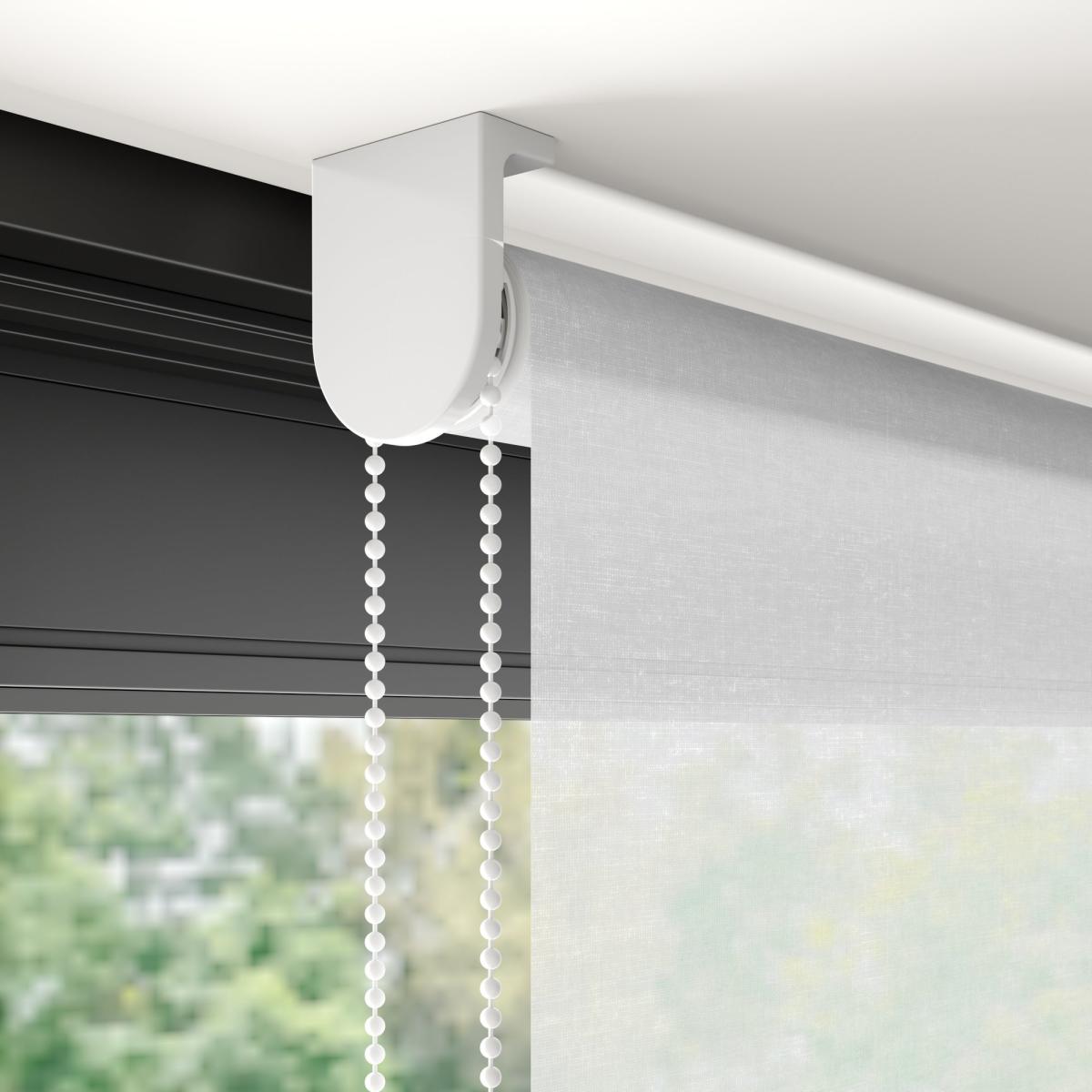 Voile Flame Retardant Sheer Made to Measure Roller Blind Voile White – image 5