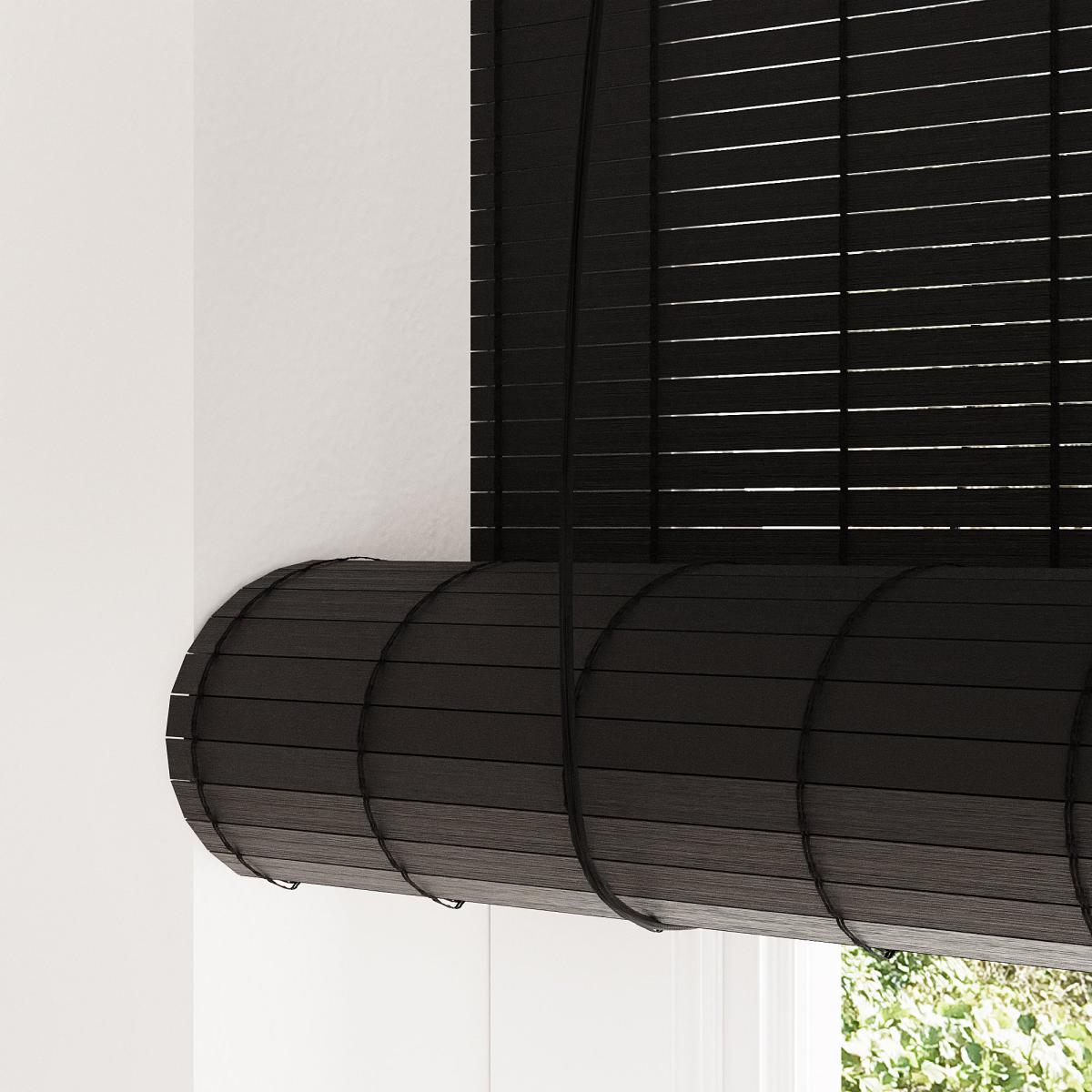 Bamboo Black Roller Blind Black – image 4